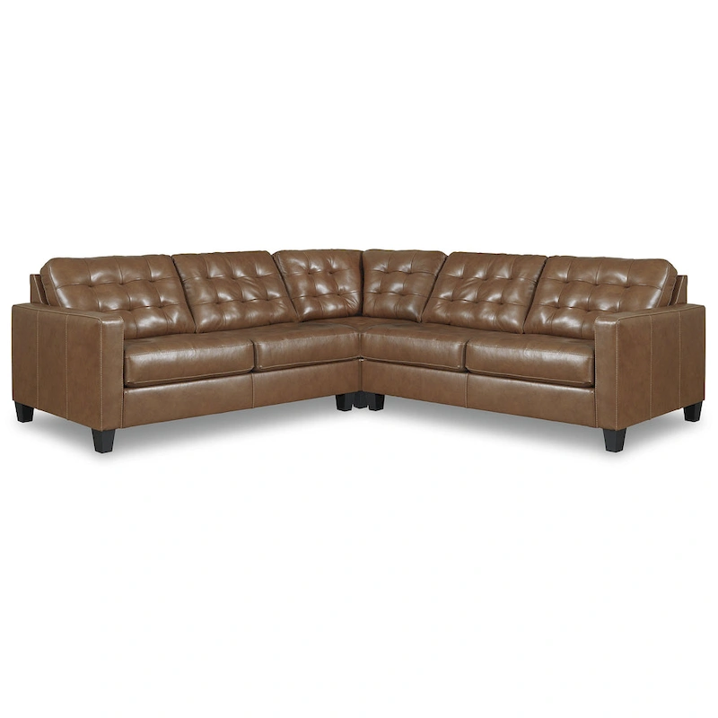 Signature Design by Ashley Baskove Brown 3-Piece Sectional - 100 W x 100 D x 39 H