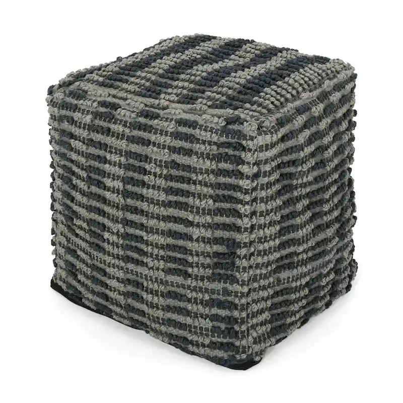Wallsburg Boho Fabric Cube Pouf by Christopher Knight Home