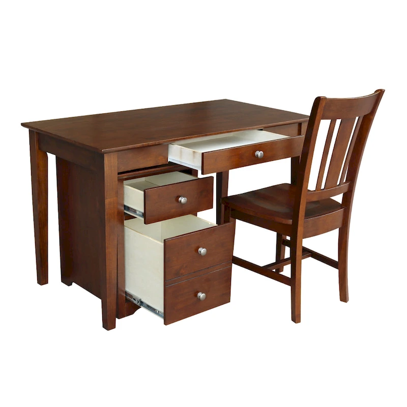 Two Drawer File Cabinet with Desk And Chair