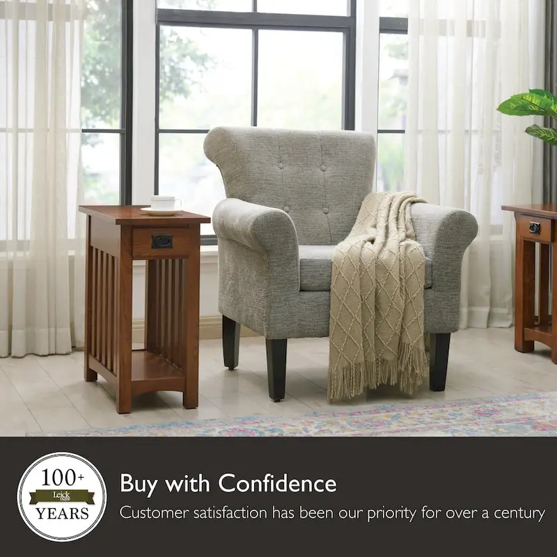 Leick Home Impeccable Transitional 1 Drawer End Table