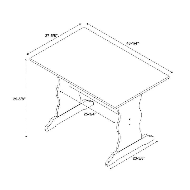 Linon Riki Family Dining Table Light Brown