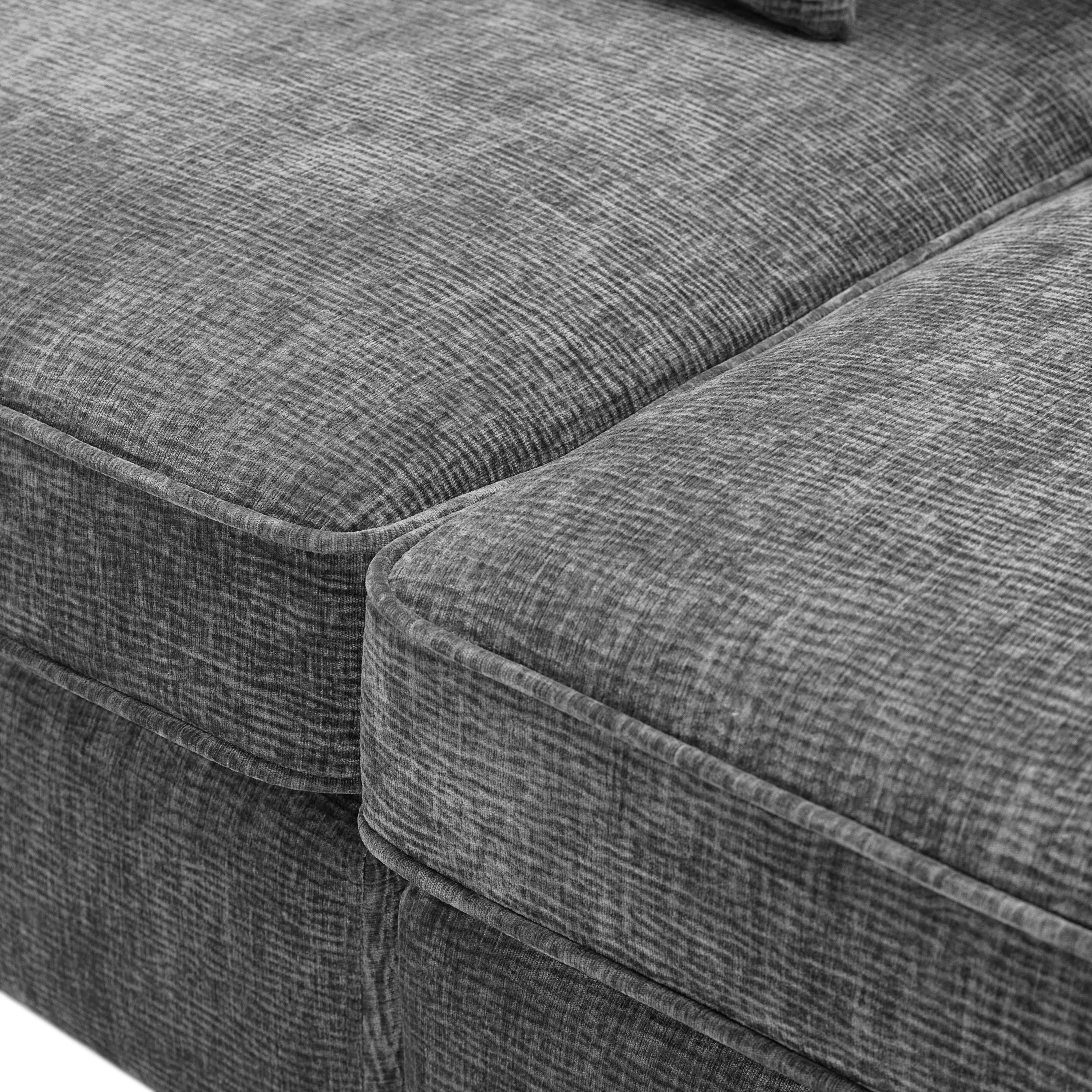 Modern Upholstered Loveseat Sofa with Plush Cushions