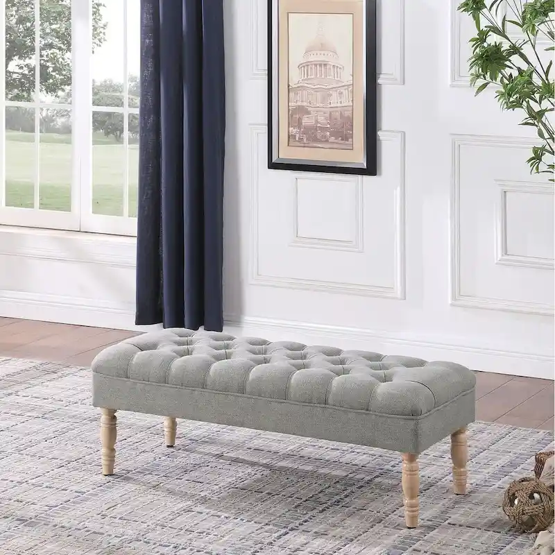 HomePop Classic Tufted top Upholstered Bench