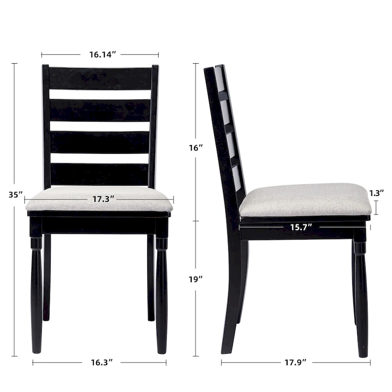 Ladder Back Wooden Dining Chairs