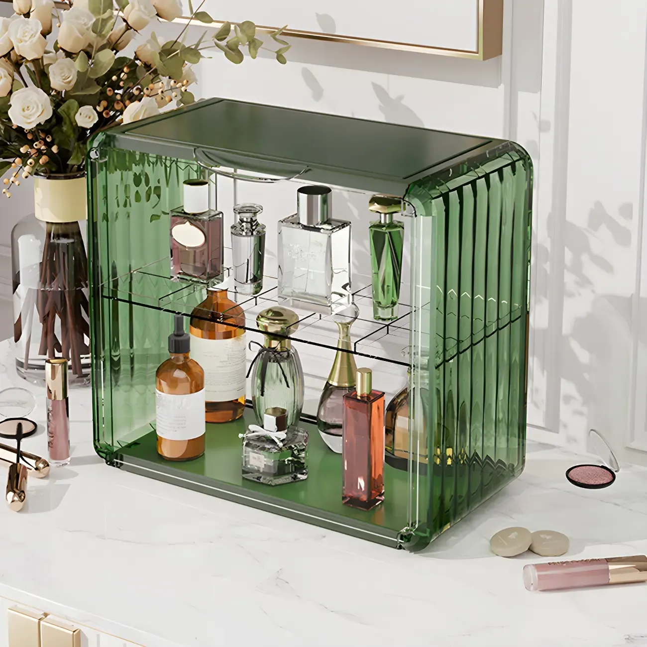 Acrylic Display Cabinet with Glass-like Panel