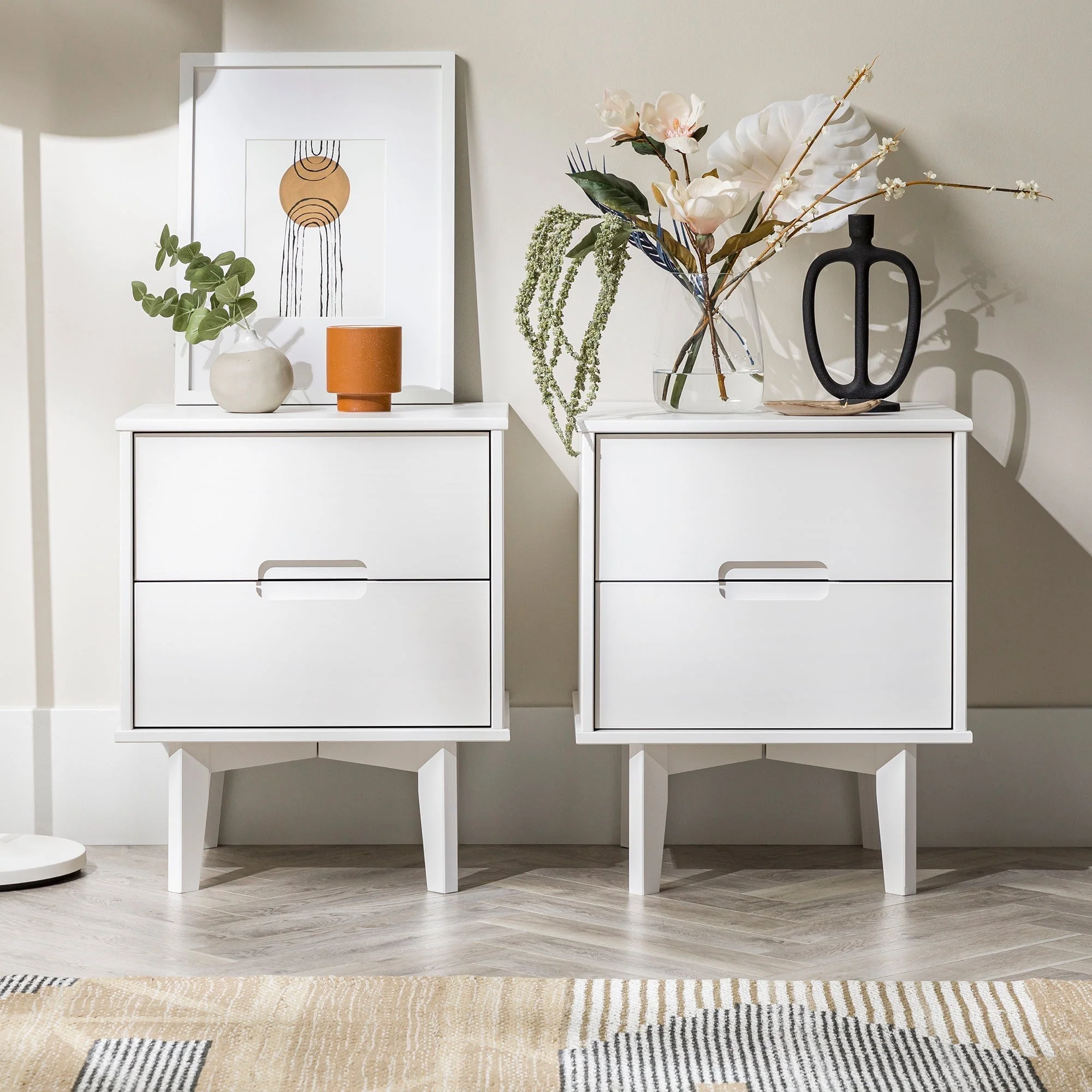 Sloane Mid Century Modern Solid Wood Nightstand