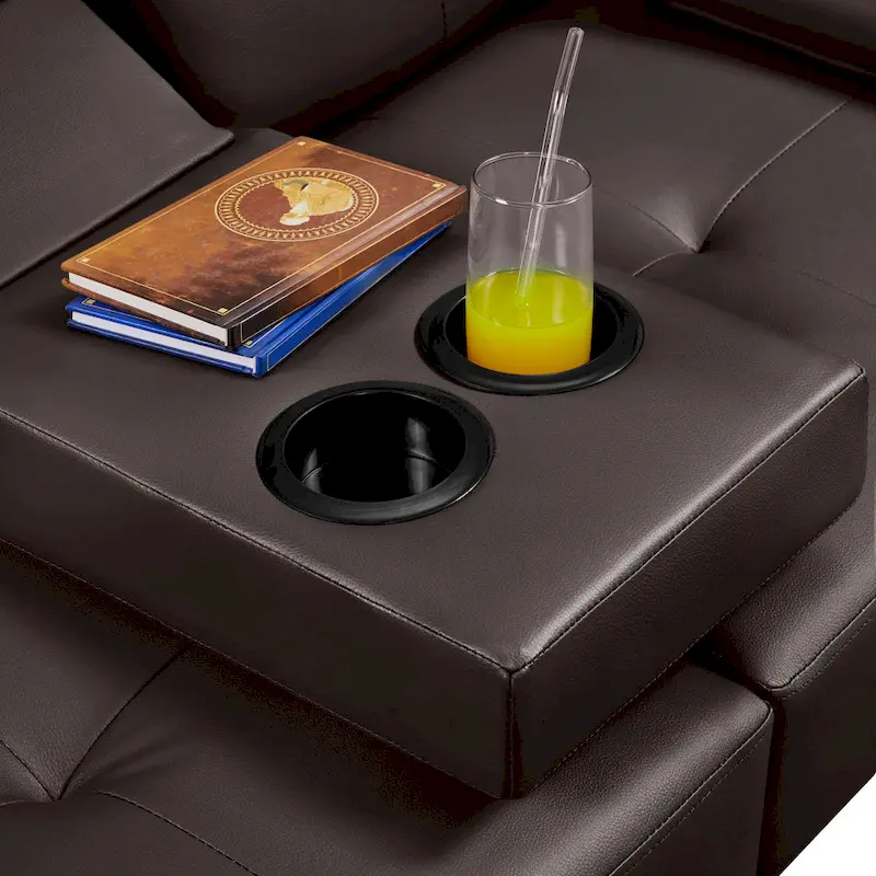 Yaheetech Faux Leather Convertible Futon Sofa Bed 3-In-1 Adjustable Futon Couch