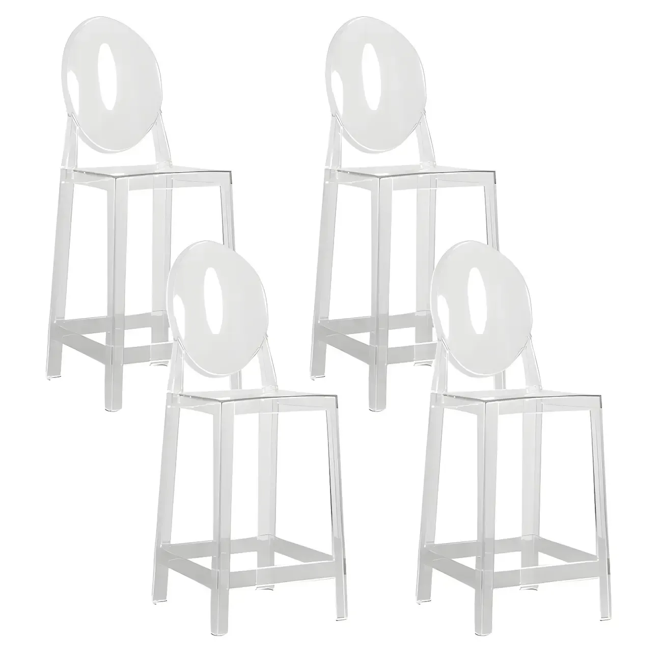 Modern Acrylic Vibrant Durable Colourful Sleek Bar Stool