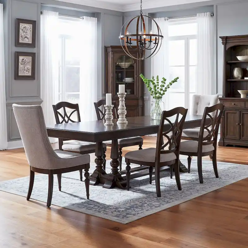 Arden Road Dining Room Trestle Table Set with Chairs Various Options
