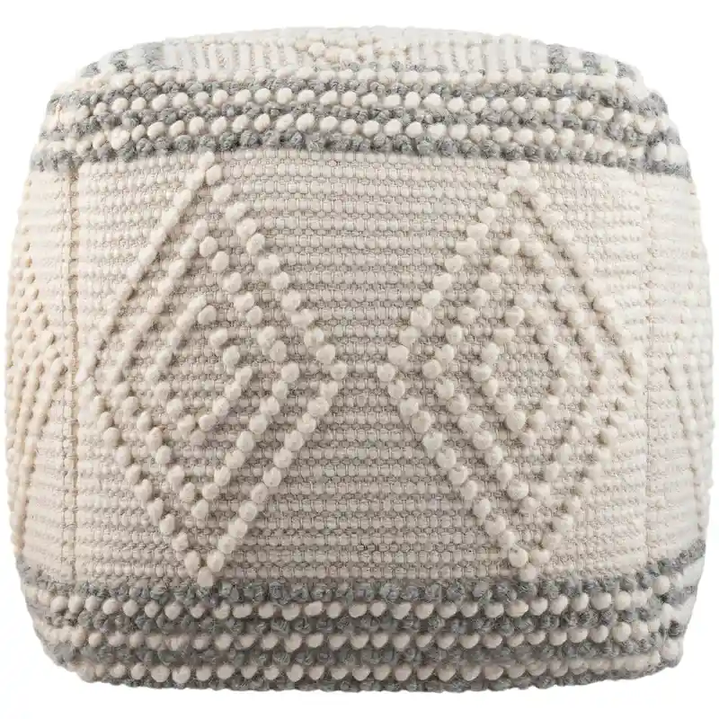 Freya Boho Hand Woven 18-inch Cube Pouf