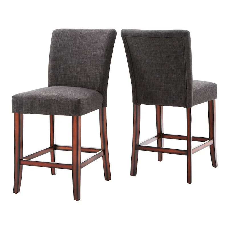 Parson Classic Linen Counter Height High Back Stools (Set of 2) by iNSPIRE Q Bold