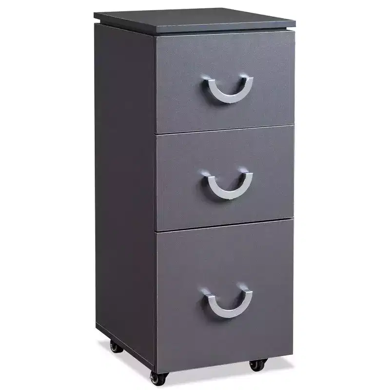 Karl Home Salon Trolley Cart with Wheels, 3 Drawers, Side Tool Holders