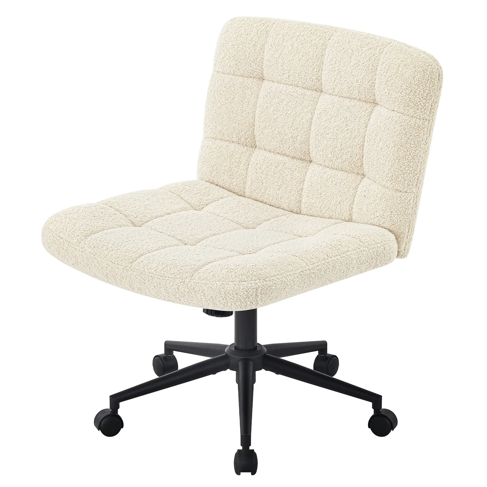 Walker Edison | Viral Wide Seat Sherpa Home Office Desk Chair with Wheels