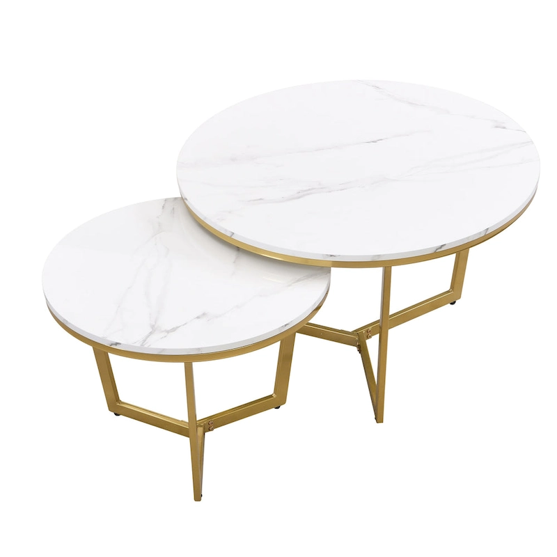 Modern Round Nesting Coffee Table Set