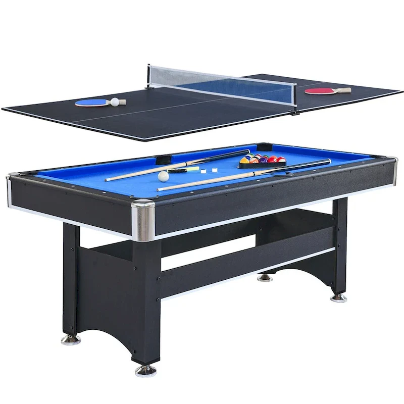 6-ft Pool Table with Table Tennis Top