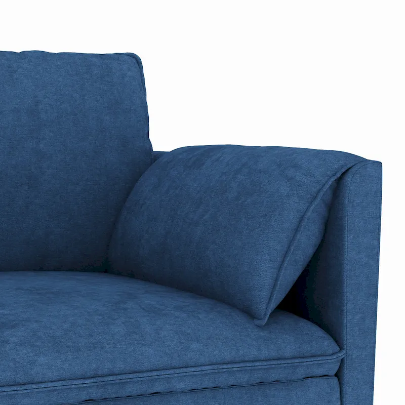 Christopher Knight Home - Noah Large 3-Seater L-Shaped Sofa with Movable Ottoman and Armrest Pockets, Fabric Upholstery