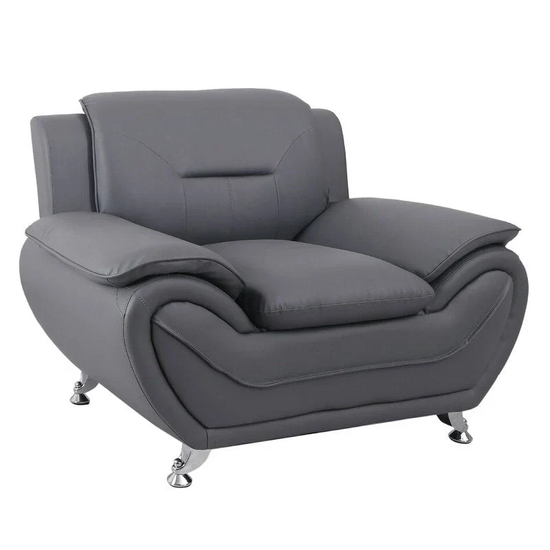 Michael Segura Faux Leather Upholstered Club Chair