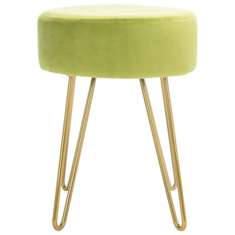 SAFAVIEH Jailene Round Hairpin Leg Ottoman