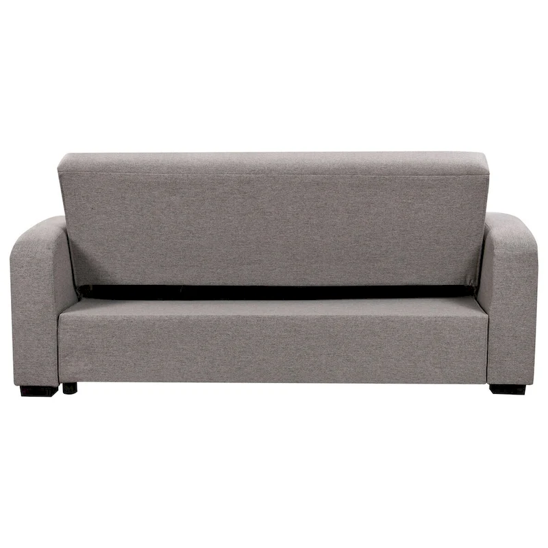 Convertible Sofa with Reclining Backrest, Cup Holders and Pillows