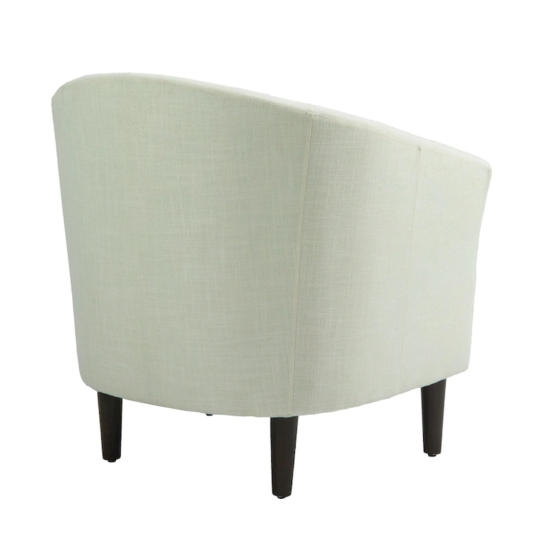 2 Set Modern Linen Barrel Accent Chairs Club Armchair