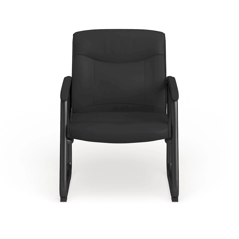 Big & Tall Soft Leather Sled Base Executive Reception Chair