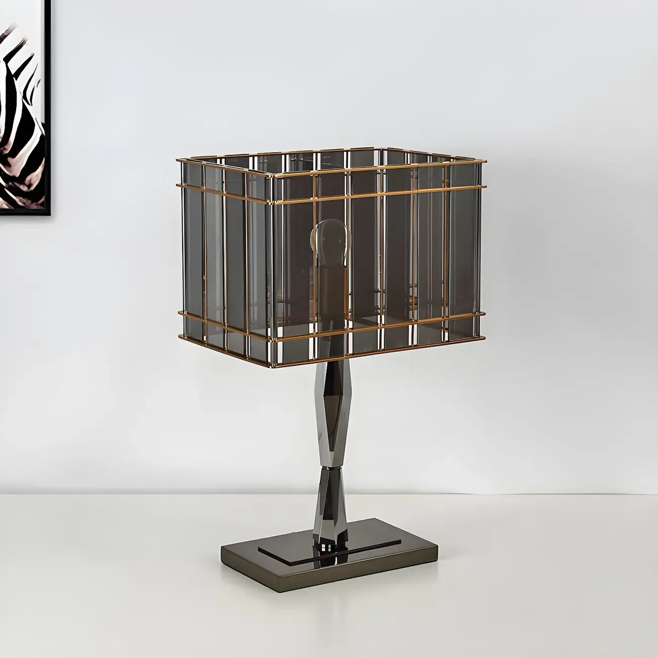 Crystal Rectangular LED Night Table Lamp