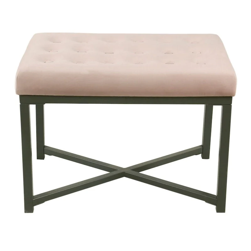 Velvet Tufted Footstool