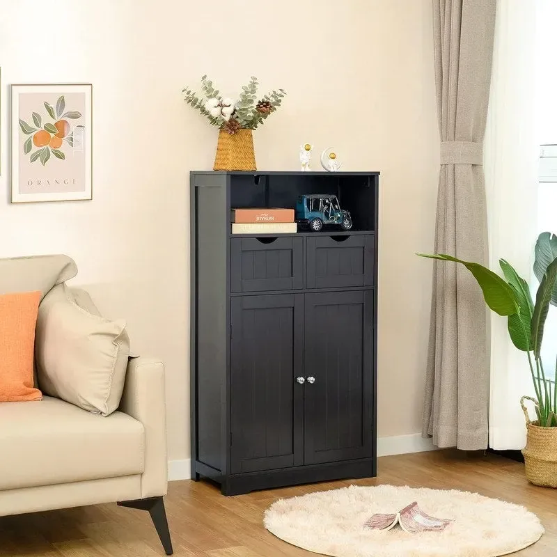 Floor Storage Cabinet with 2 Doors - 11.8D x 23.6W x 42.5H