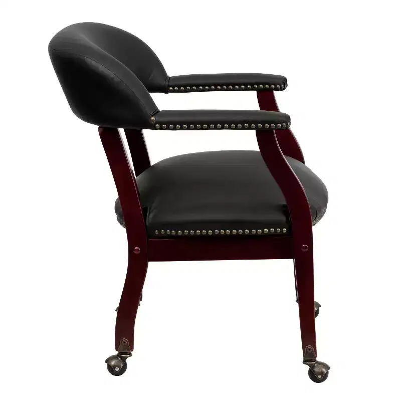 Emma and Oliver Conference Chair with Accent Nail Trim and Casters
