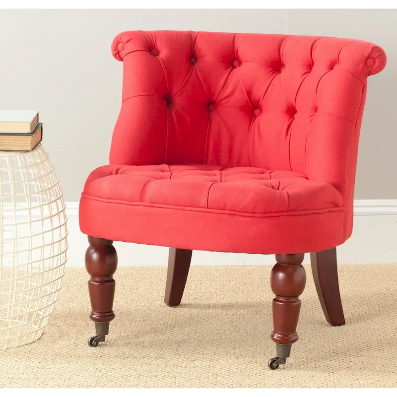 SAFAVIEH Shanell Natural Cream Tufted Chair - 26.4 x 24.2 x 27