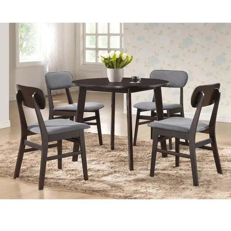 Baxton Studio Montreal Mid-century Solid Wood Dining Table