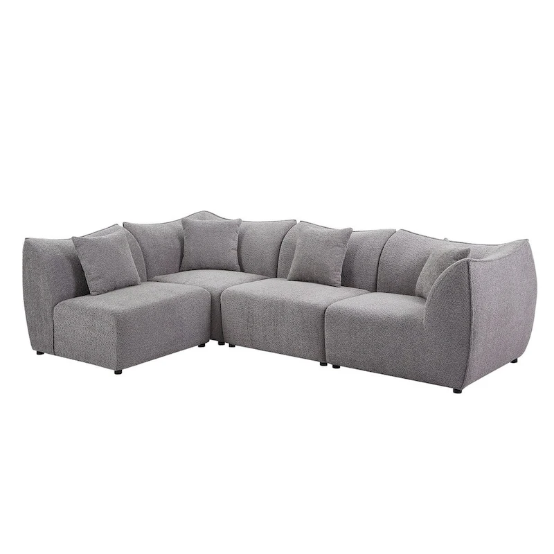 Comfy Sofa Couch Convertible Modular Sectional Sofa with Deep Seats 3/4 Seater Sofa