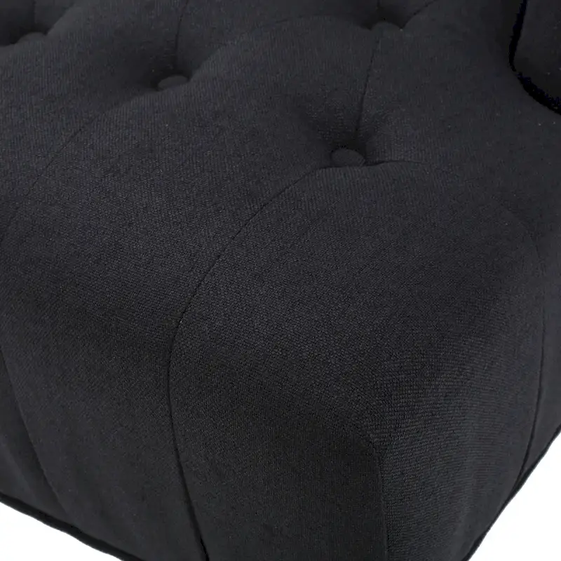 Charcoal 27.5 High Back Upholstered Button Tufted Club Chair