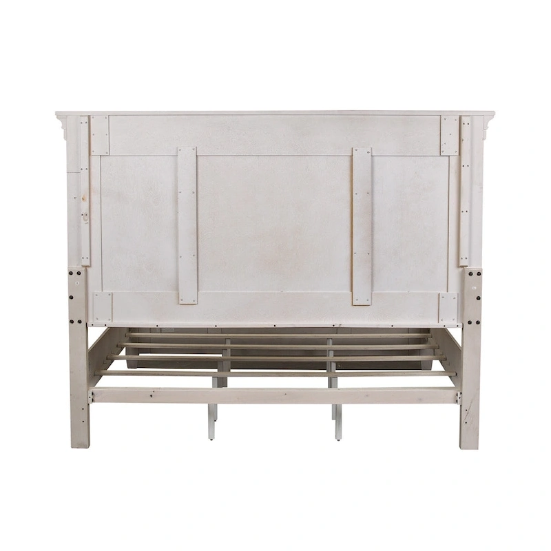 Heartland Antique White King Panel Bed