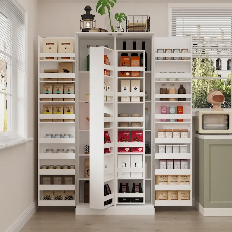 Versatile Kitchen Organizer: Compact 31.5  Cabinet with Smart Storage