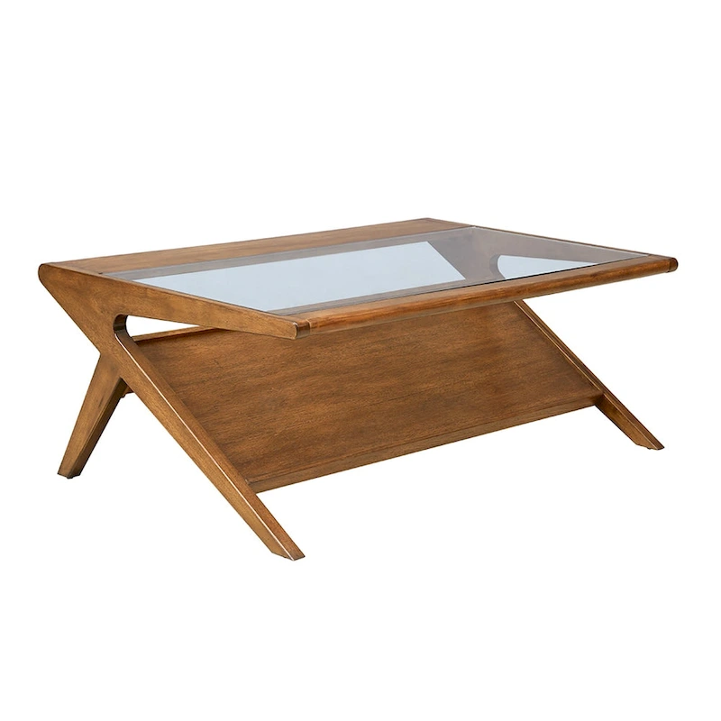 INK+IVY Rocket wood & tempered glass coffee table