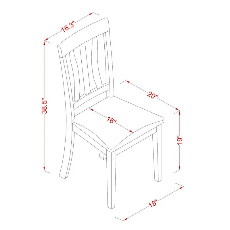 East West Furniture 5 Piece Dining Table Set- A Round Kitchen Table and 4 Dining Chairs, Black & Cherry (Seat Options)