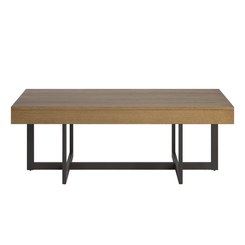 Eldersley Wood Finish Coffee Table with Two Drawers by iNSPIRE Q Modern