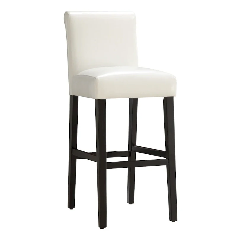Bennett White Faux Leather 29-inch High Back Bar Stools (Set of 2) by iNSPIRE Q Bold