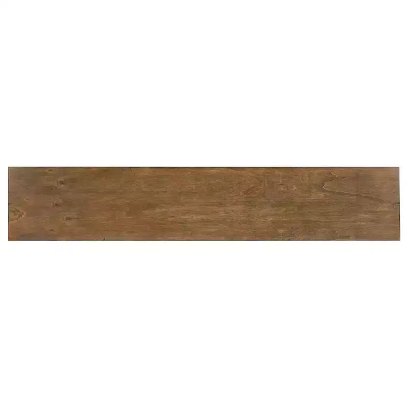 Hand Distressed Sofa Bar Table – Modern Industrial Console, Walnut & Black Metal Frame