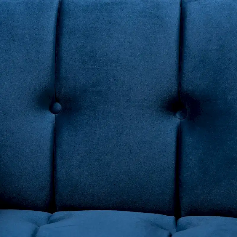 Glam Velvet Fabric Armchair with Gold-Tone Frame