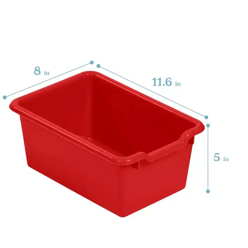ECR4Kids 12 Cubby Mobile Tray Cabinet and 15 Scoop Front Bins, 3x4, Kids Furniture