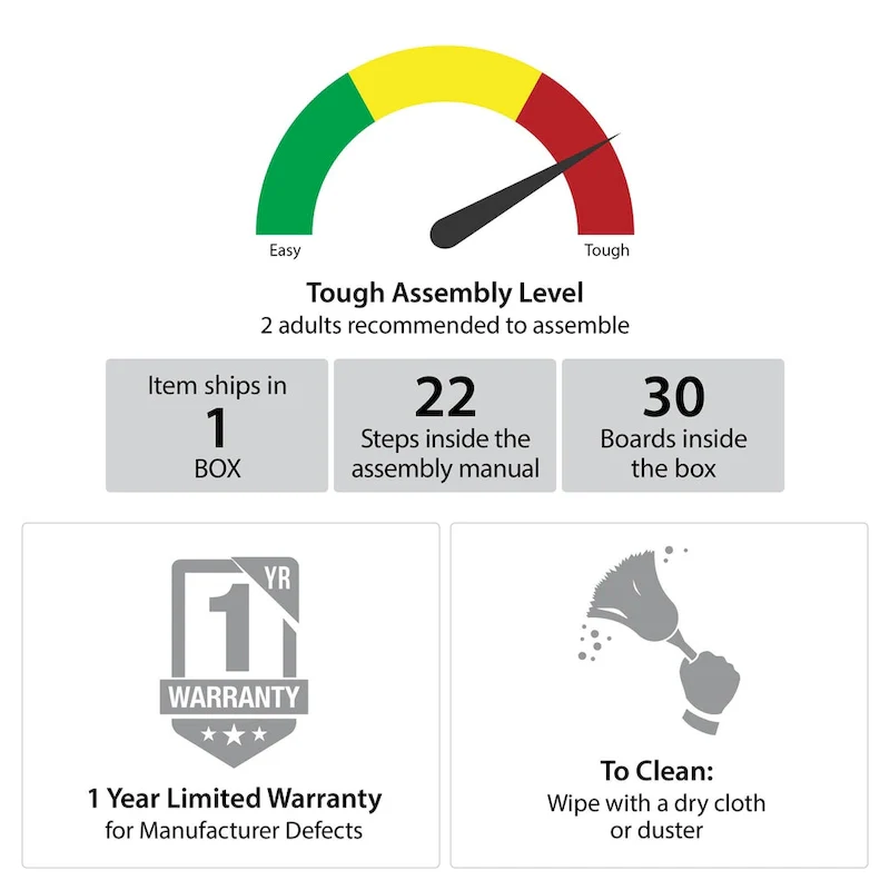 Ameriwood Home Monticello 2 Drawer Dresser w/ Pull-out Desk