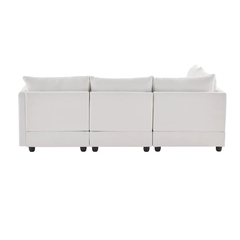 89 Polyester Modular Sectional Sofa with Deep Seat & Ottoman