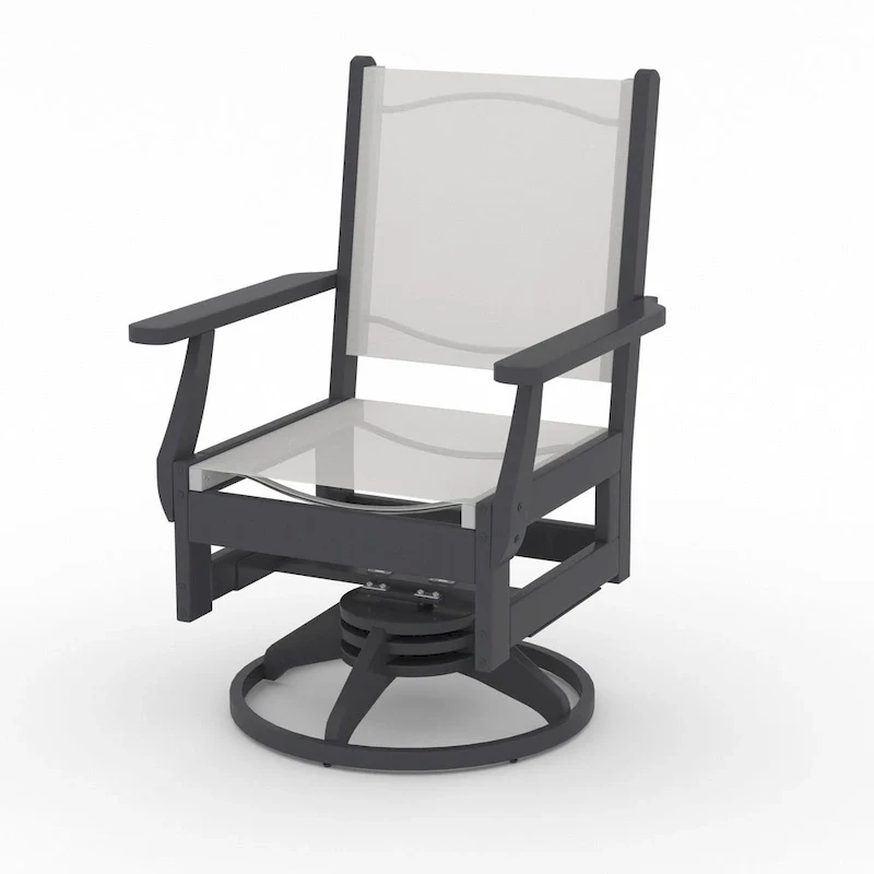 LuXeo Tuscany Sling Swivel Dining 7-Piece Set