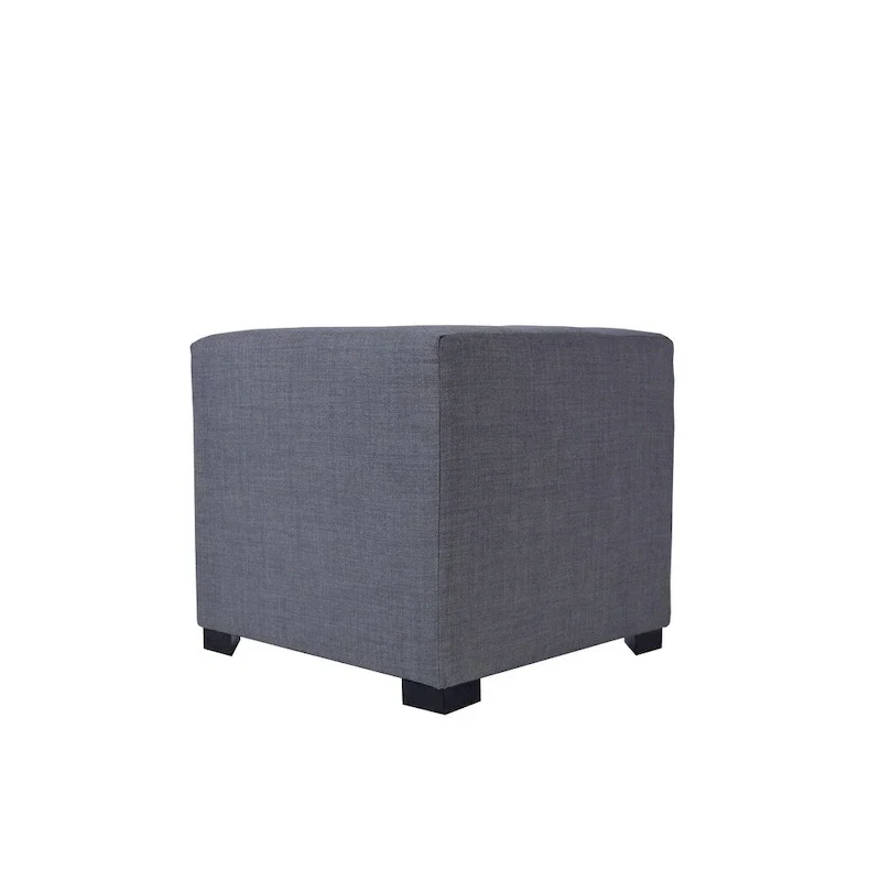 MJL Furniture Solid 4 Button Tufted Square Ottoman