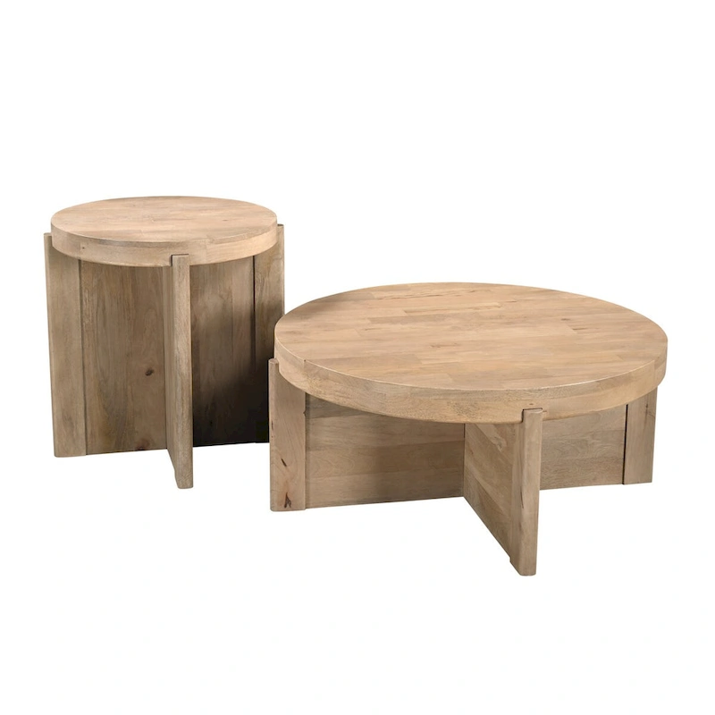 Milton Round Solid Wood Coffee Table