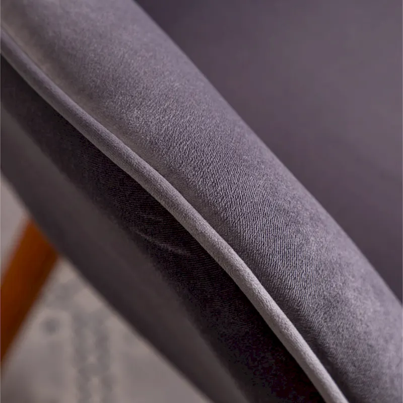 Button-tufted High-back Velvet Accent Chair