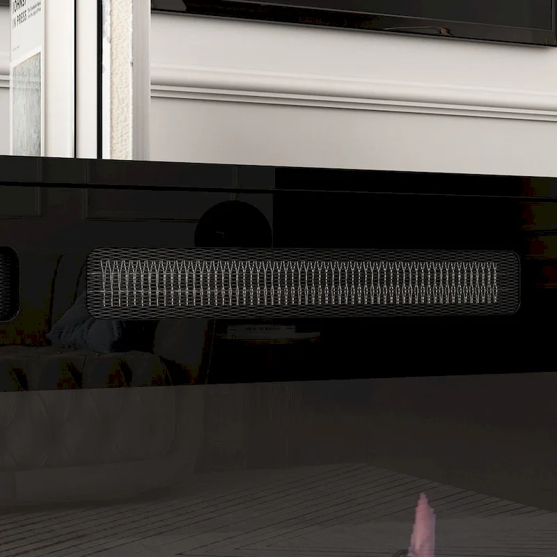 30 Recessed Electric Fireplace High Glossy TV Stand Combo Fireplace