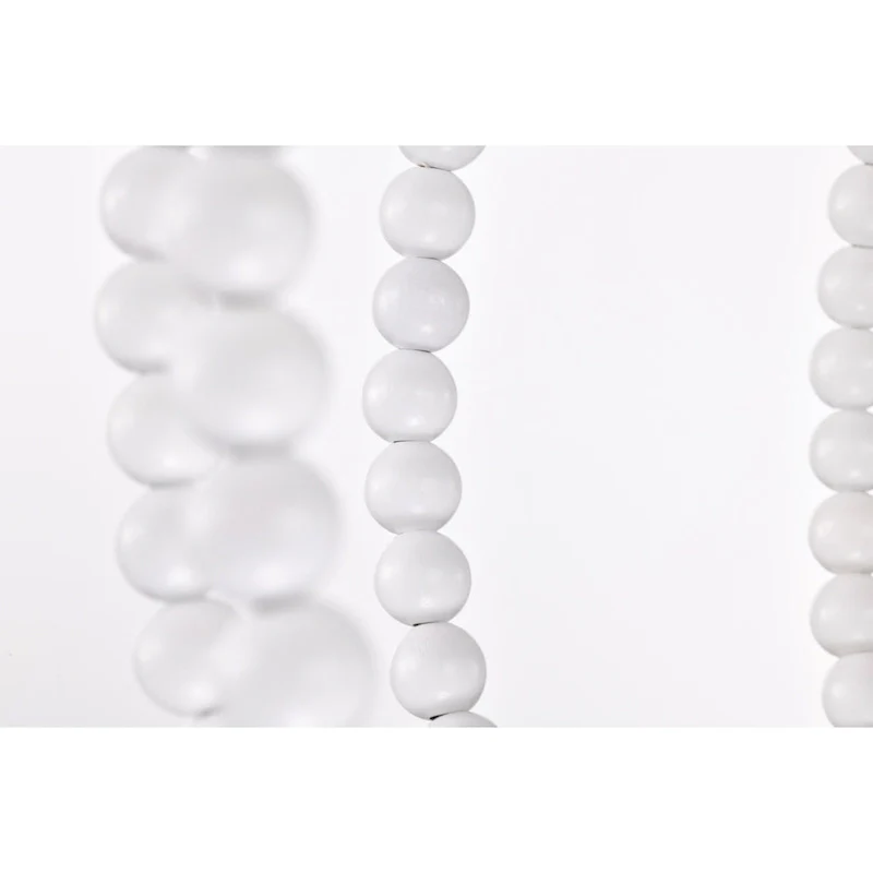 Arni 16 Inch Pure White Beads Bohemian Pendant 3-Light